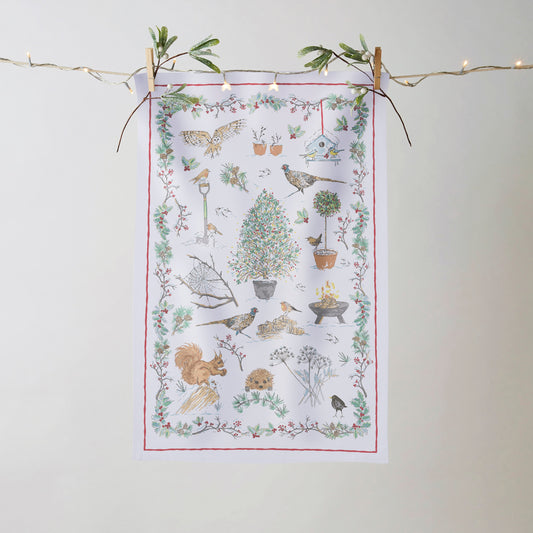 Winter Garden Tea Towel