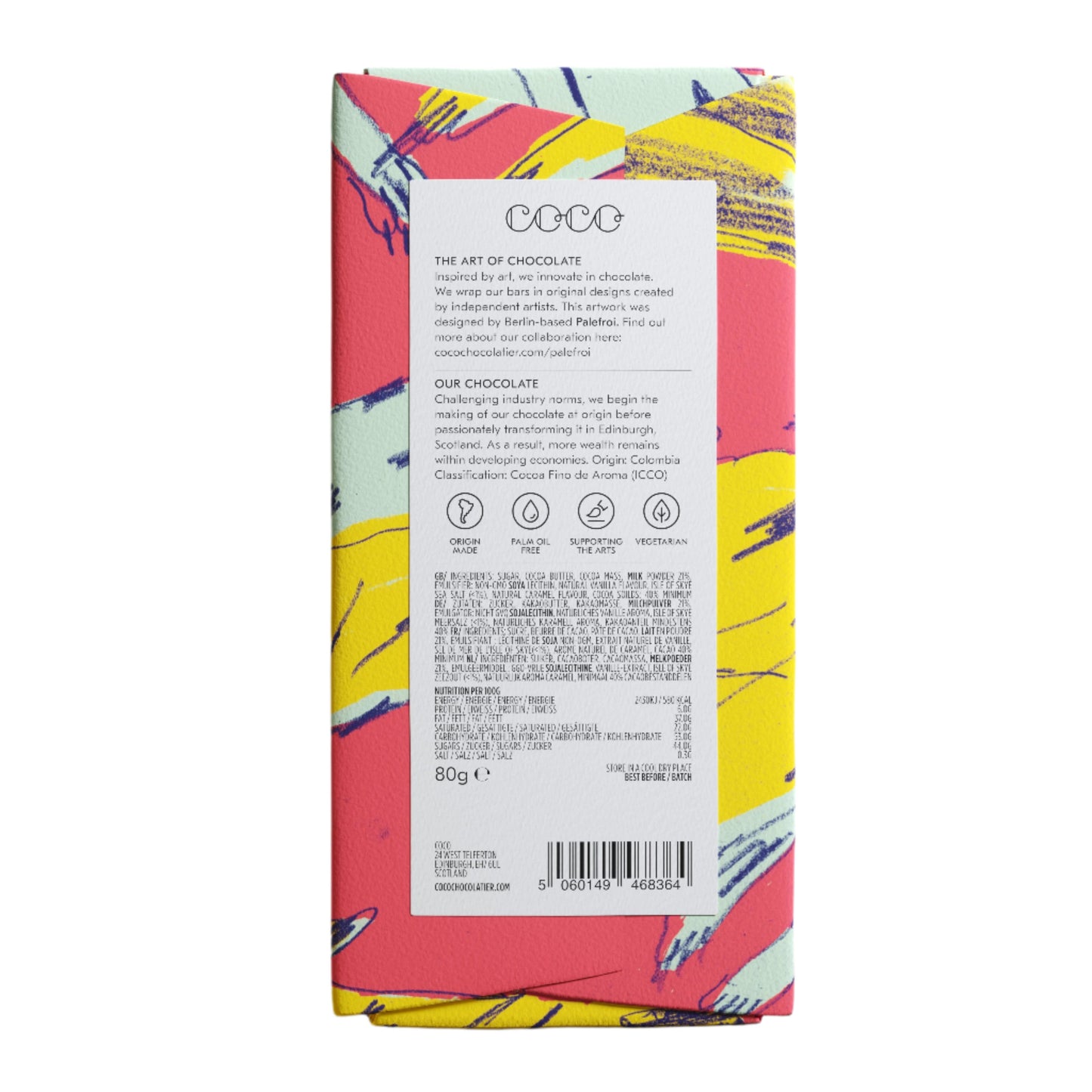 Coco Chocolatier Salted Caramel Milk Chocolate Bar