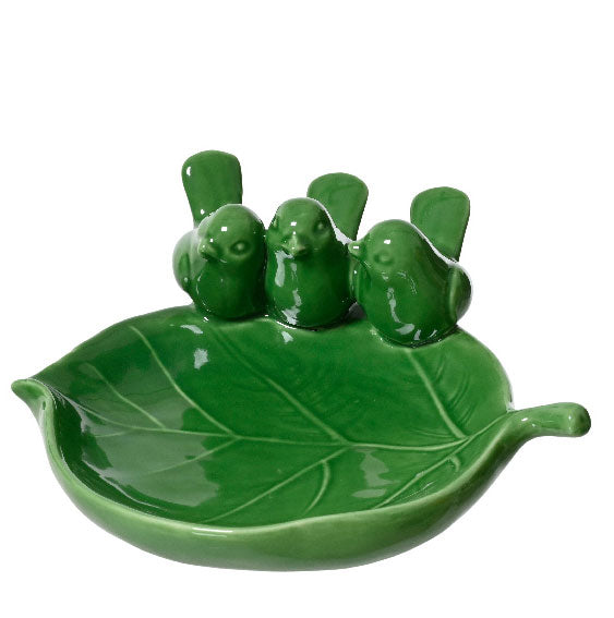 Bird Bath with Three Birds