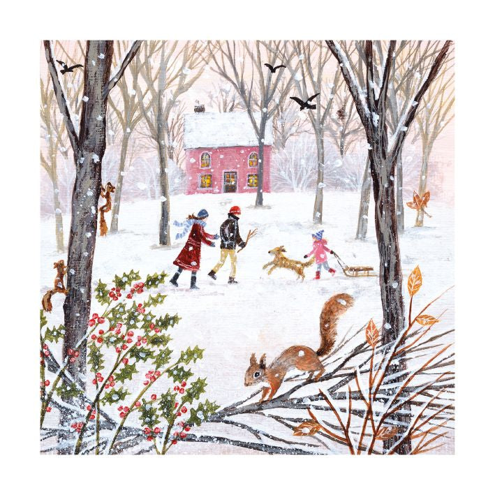 Winter Wood Walk Christmas Cards - Pack of 8