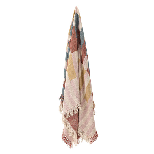 Lane Pink Recycled Cotton Throw