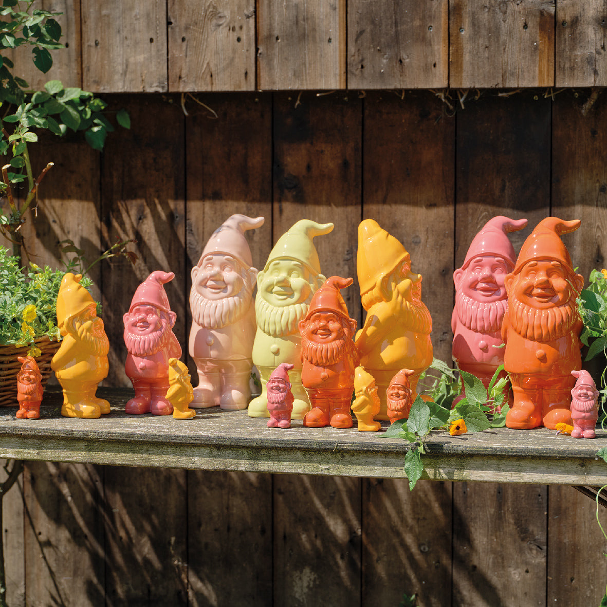 Small Ceramic Gnome - Pink