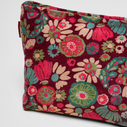 Velvet Washbag - Molly Burgundy