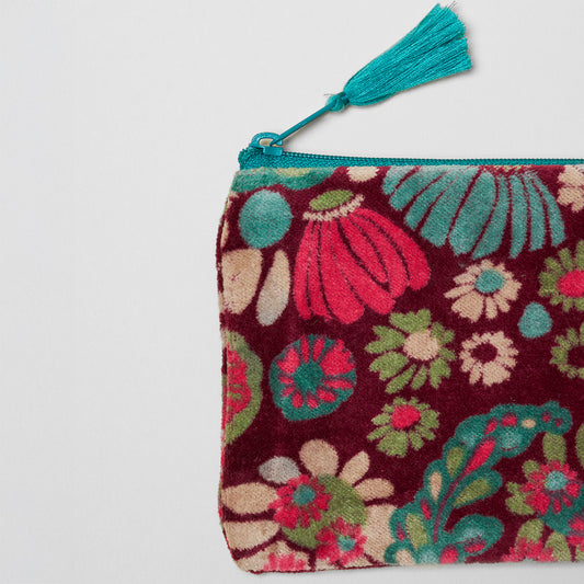 Small Velvet Pouch - Molly Burgundy