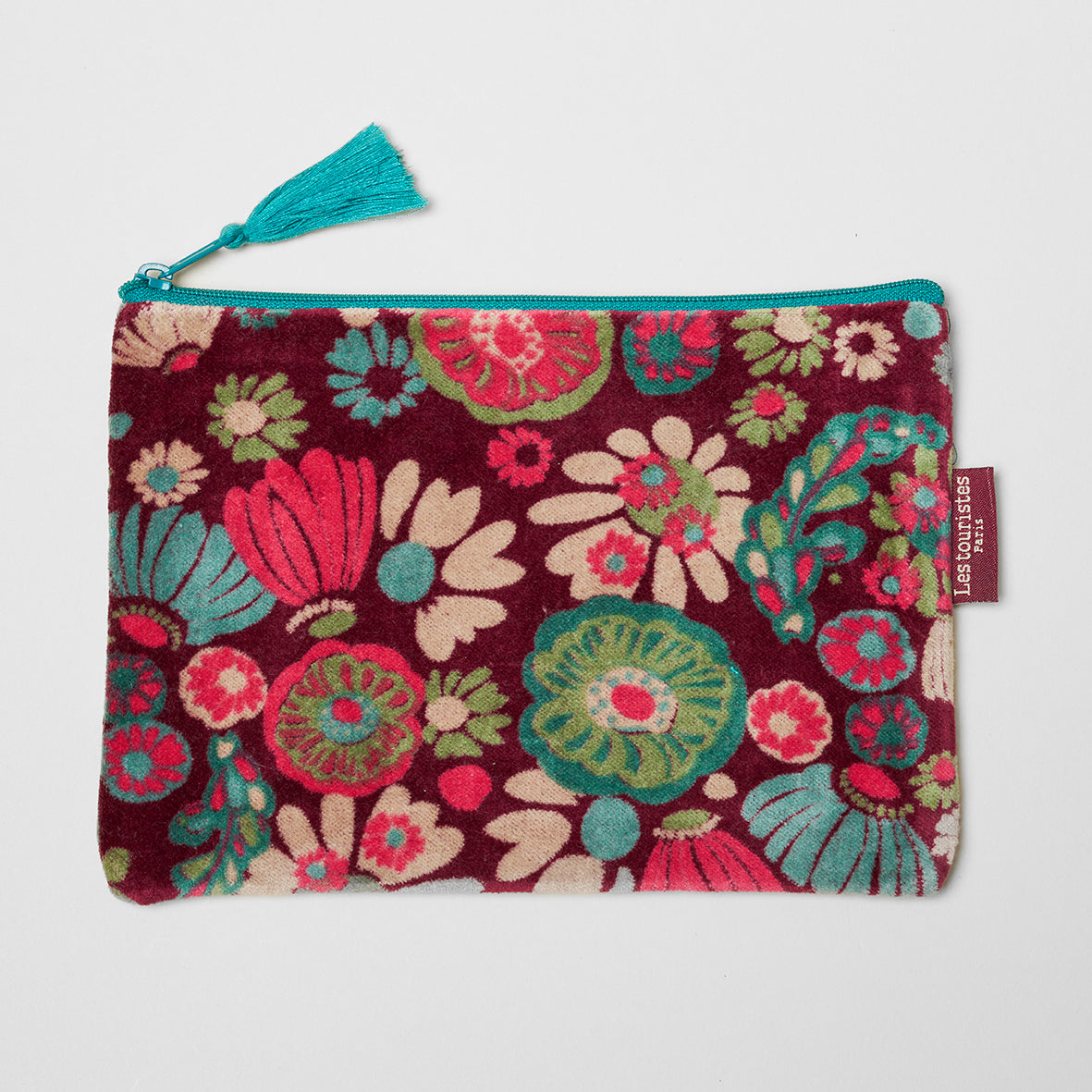 Medium Velvet Pouch - Molly Burgundy
