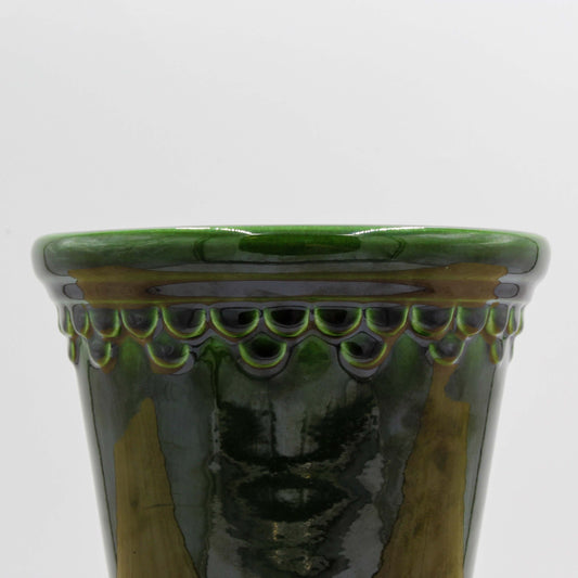 Copenhagen Terracotta Pot and Saucer - Emerald 12cm