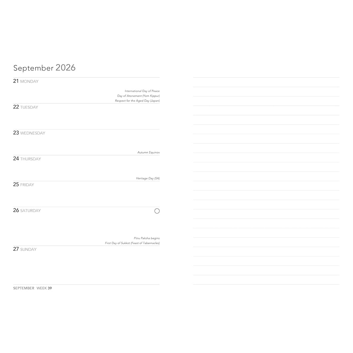Jade Mosinski: Botanical Bee 2026 Luxury Diary - Page to View with Notes