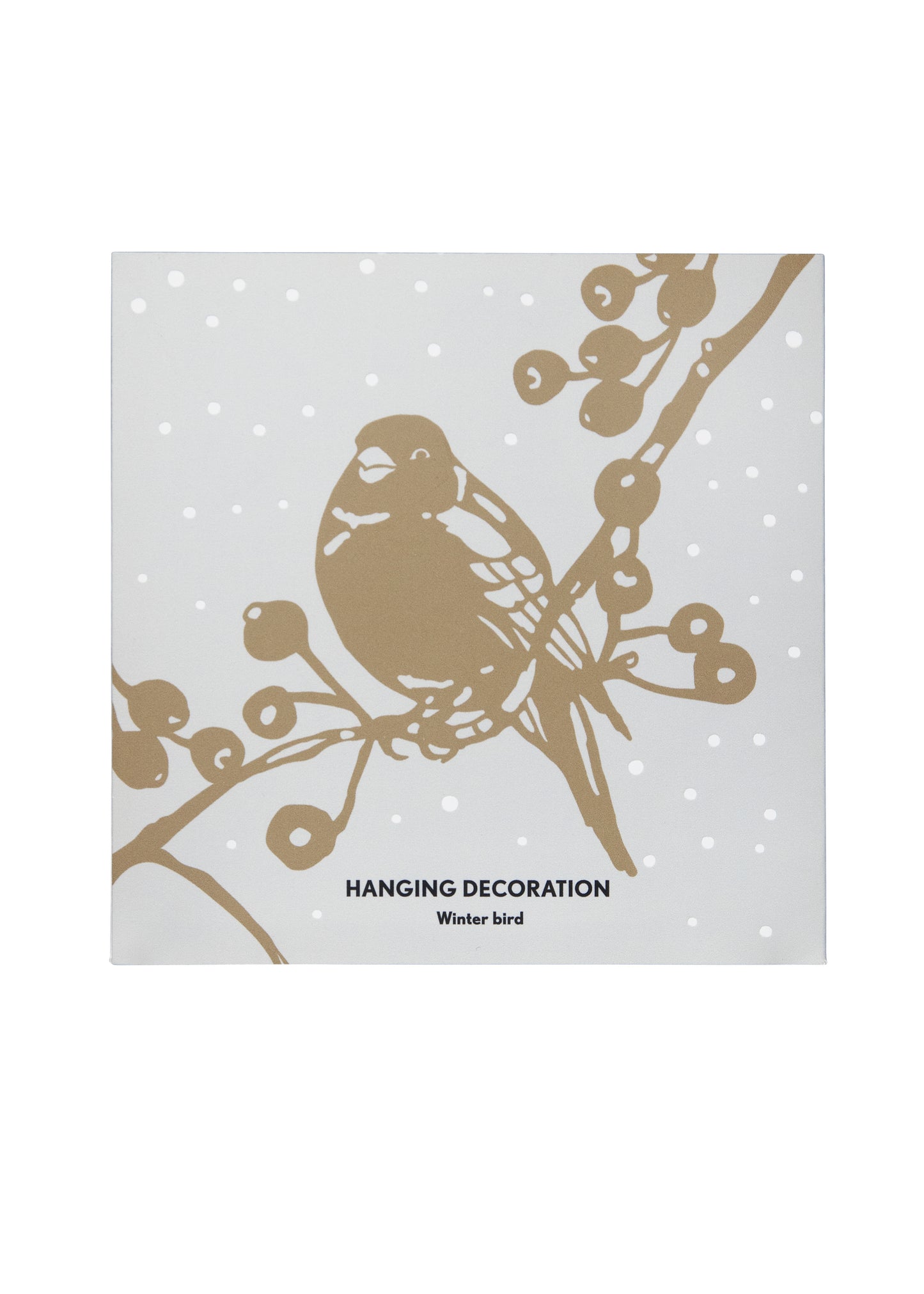 Winter Bird Hanging Decoration - Gold