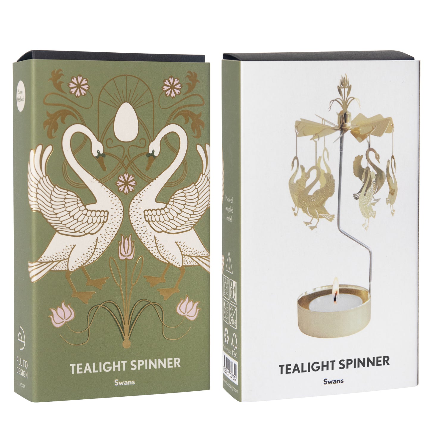 Rotary Candle Holder - Swans