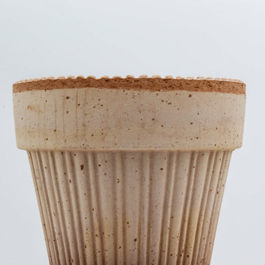 Simona Terracotta Pot and Saucer - Raw Rosa 14cm