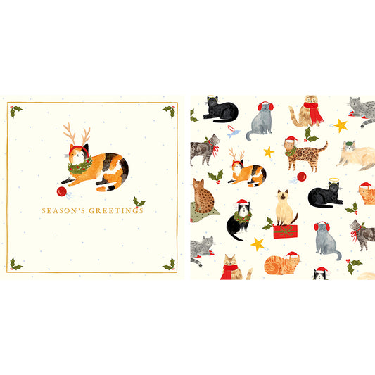 Christmas Cats Christmas Cards - Pack of 10