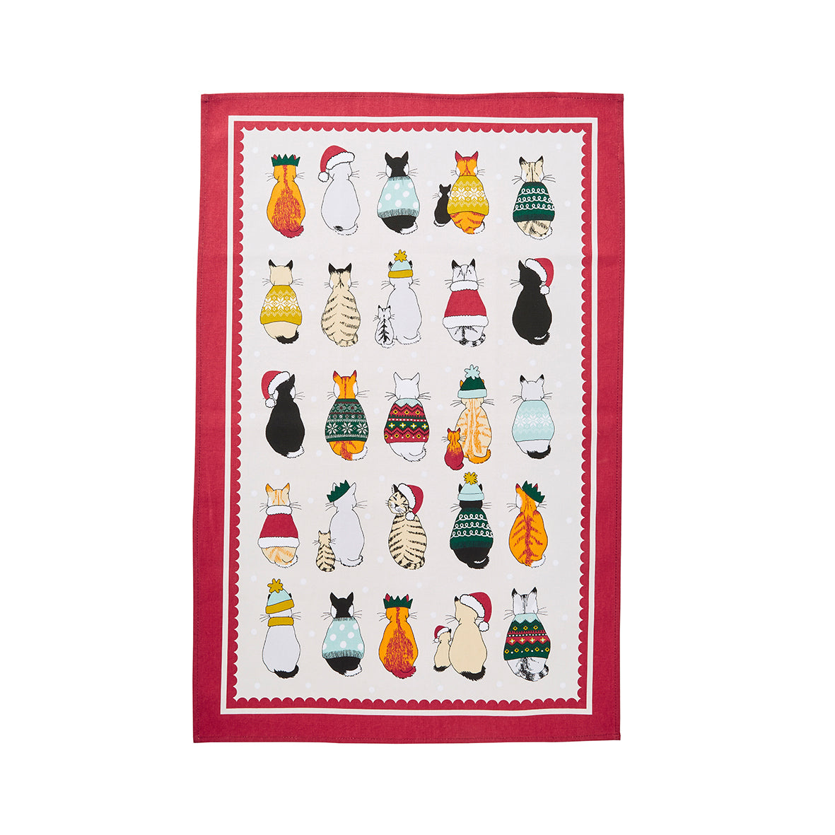 Christmas Cats Tea Towel