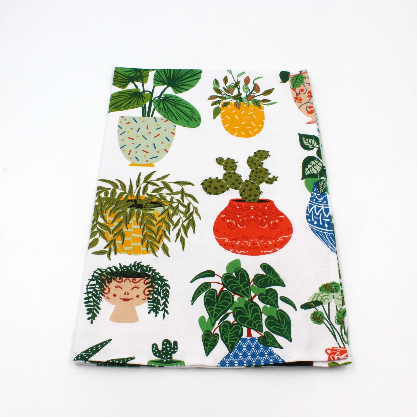 Cotton Tea Towel - Pot Plants