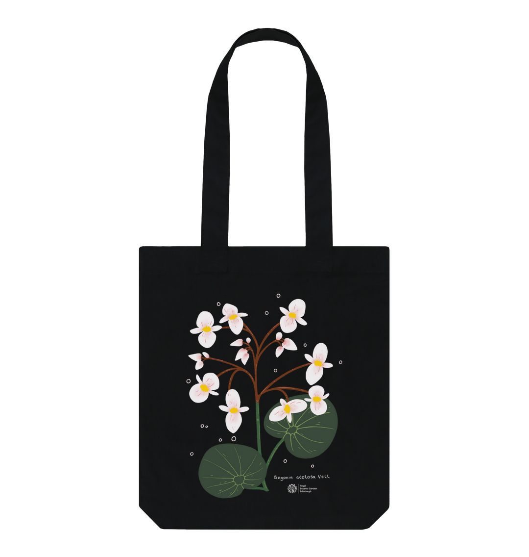 Black Begonia Acetosa Vell Tote Bag