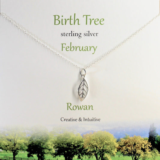 Birth Tree Pendant February - Rowan