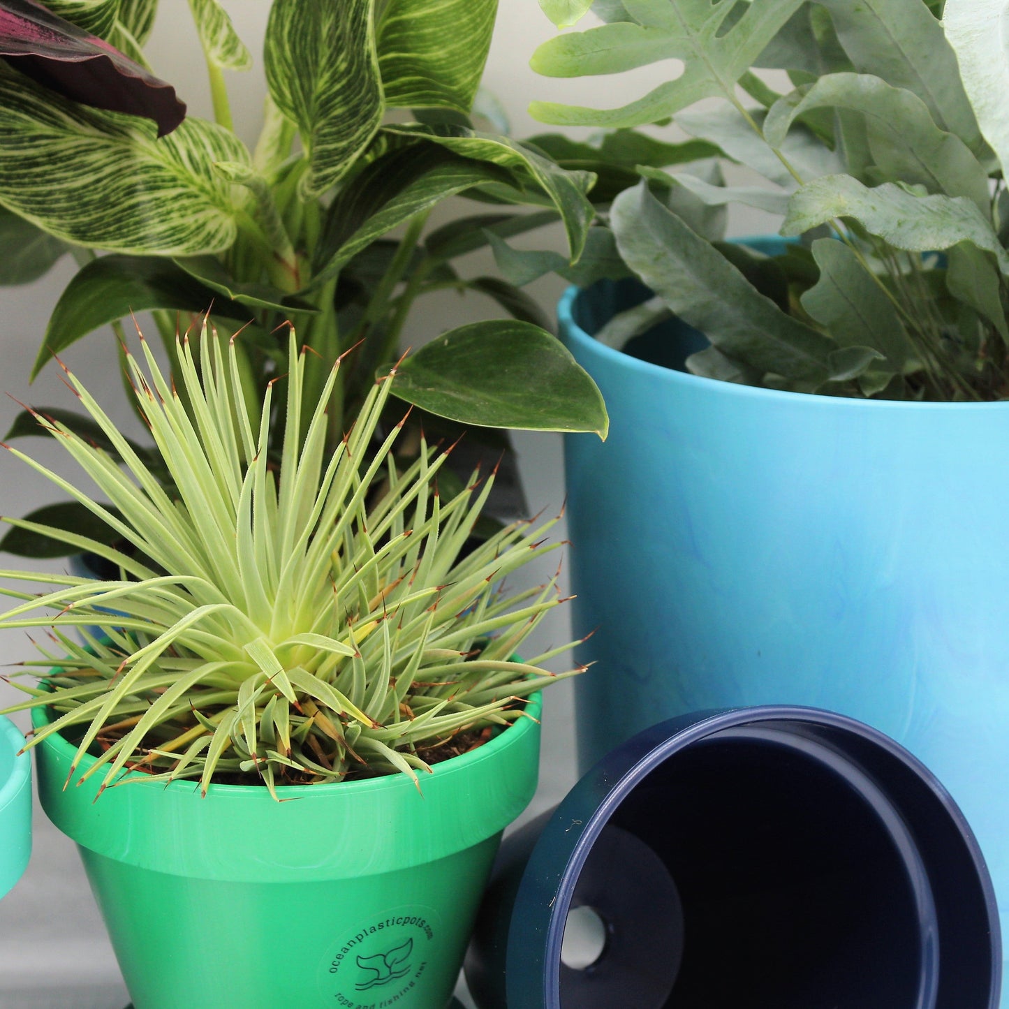Ocean Plastic Plant Pot - Yellow 20cm