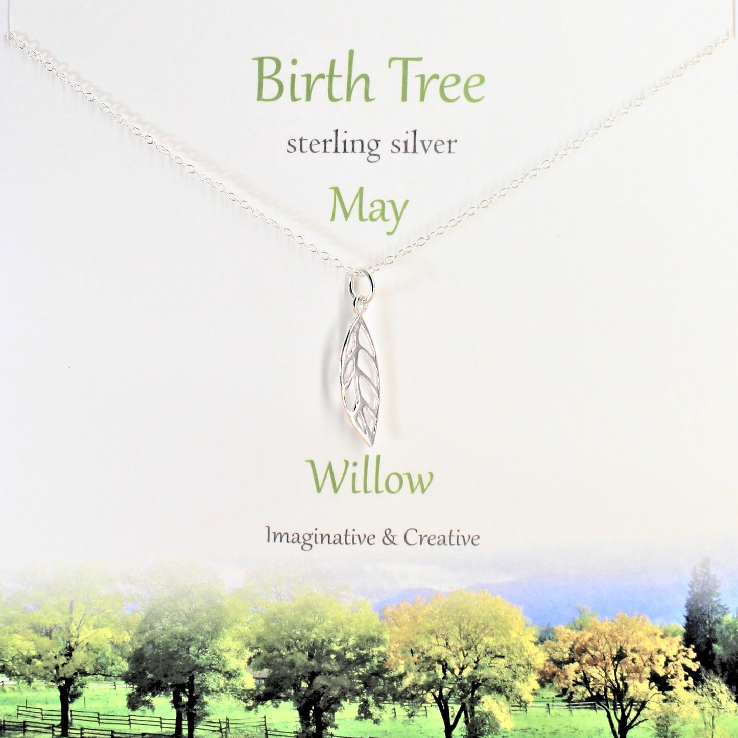 Birth Tree Pendant May - Willow