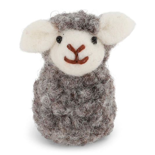 Grey Sitting Sheep Decoration