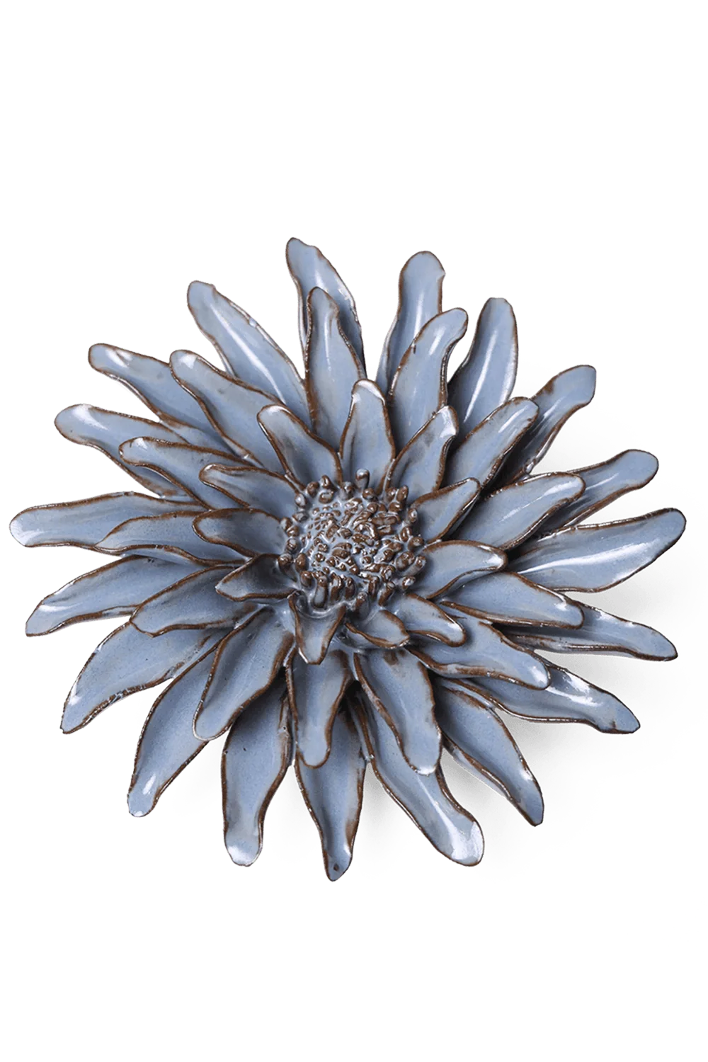 Ceramic Flower - Blue Grey Gerbera Daisy