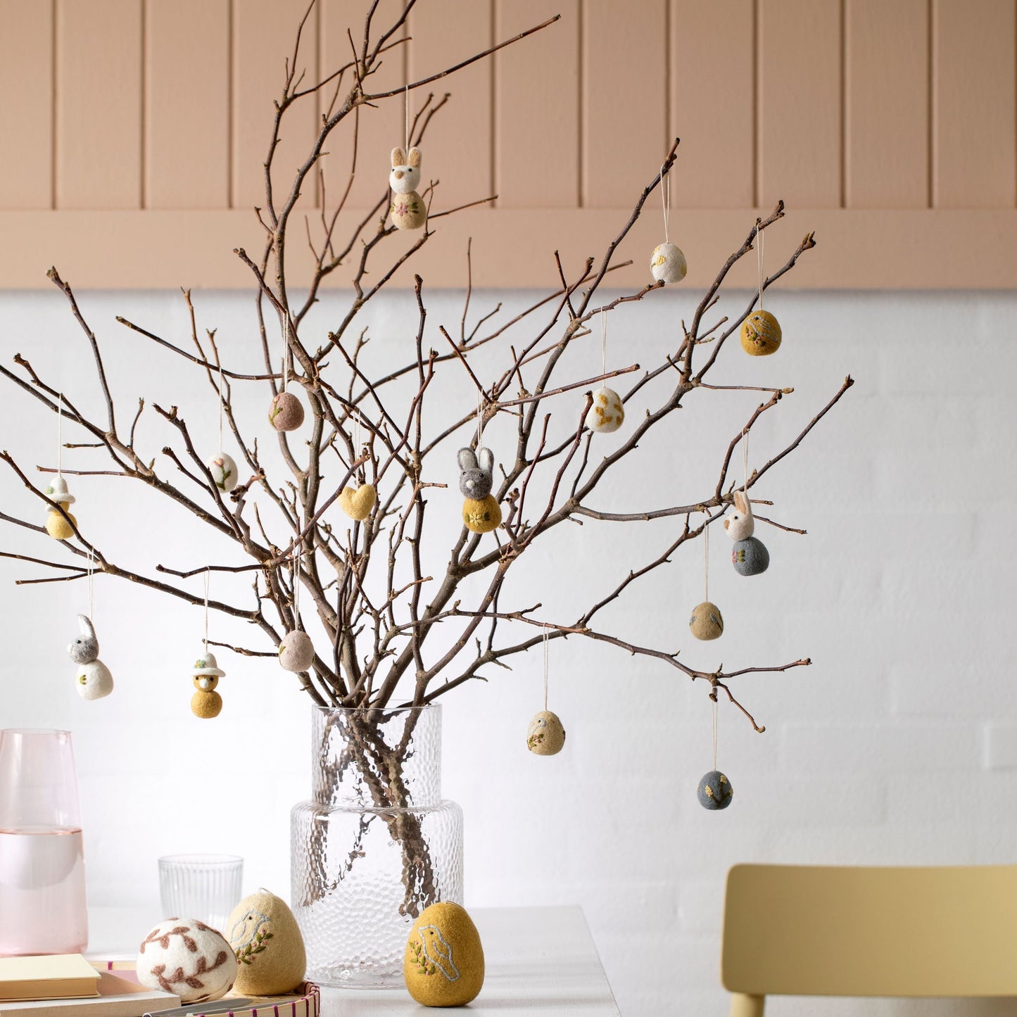 Eggs with Birds Hanging Decoration
