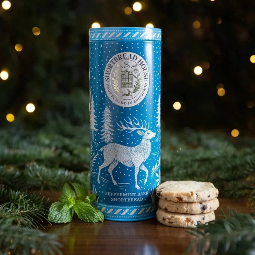 Winter Tin Peppermint Bark Shortbread