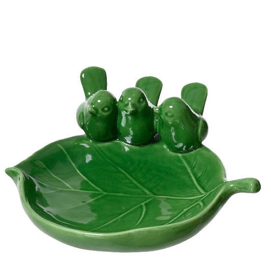 Bird Bath with Three Birds