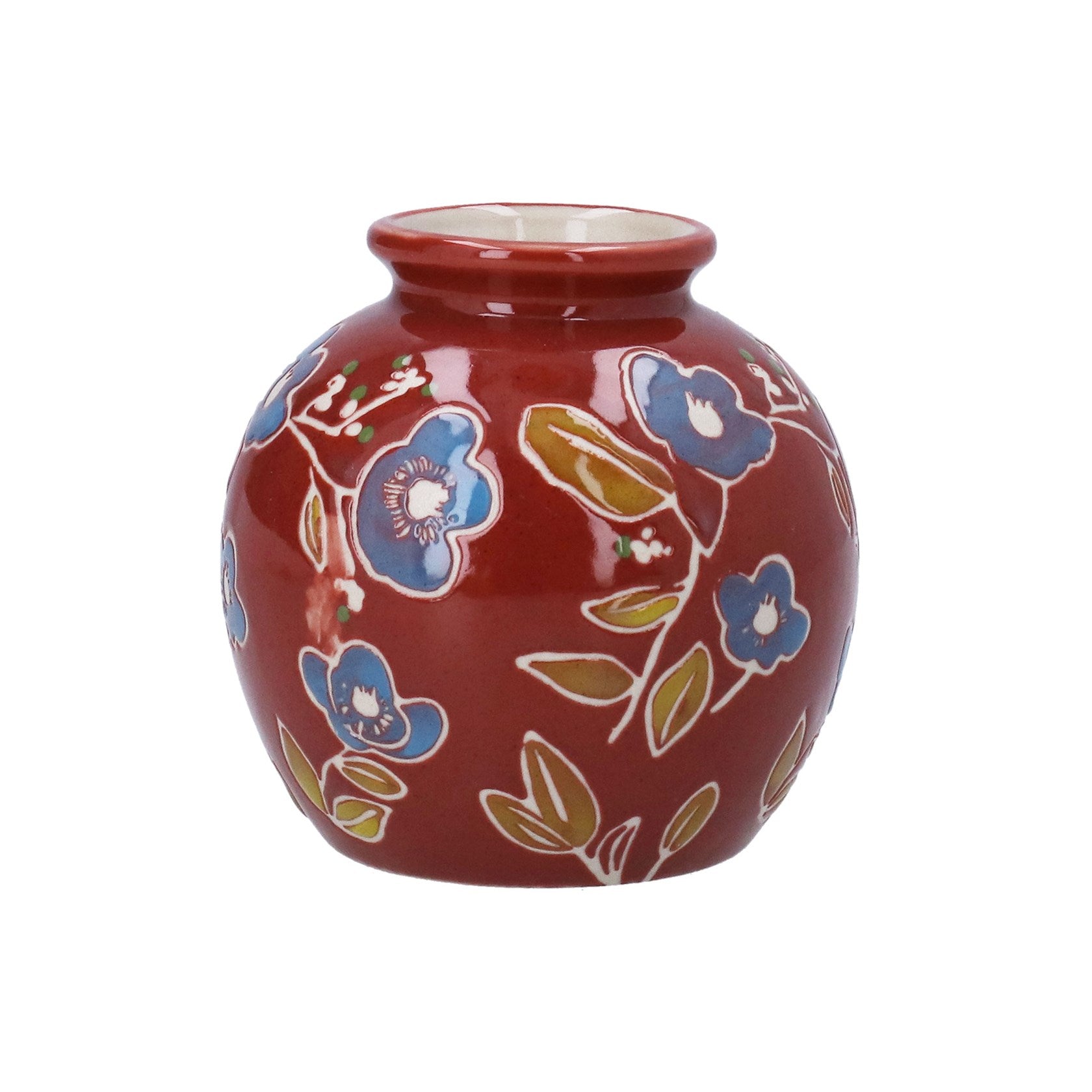 Burgundy Floral - Vase