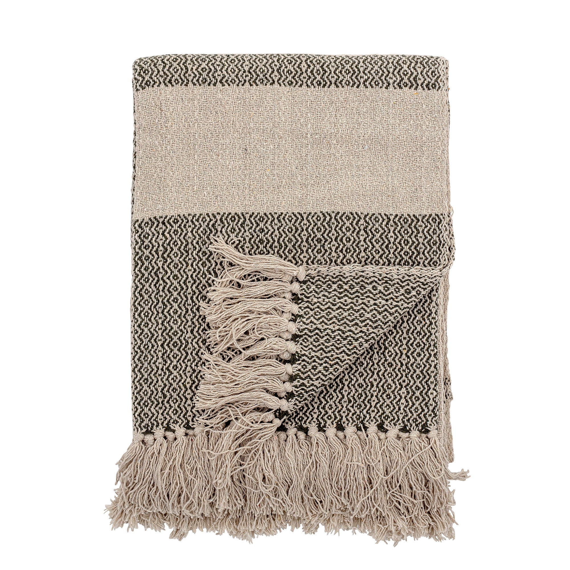 Fidan Green Recycled Cotton Throw