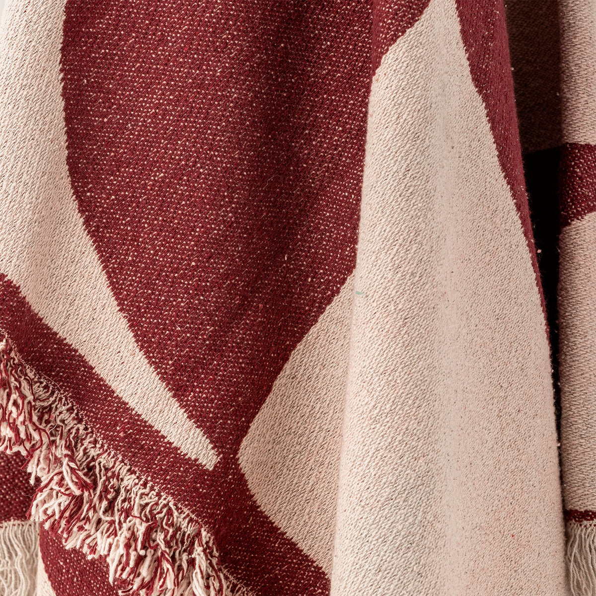 Olica Red Recycled Cotton Throw