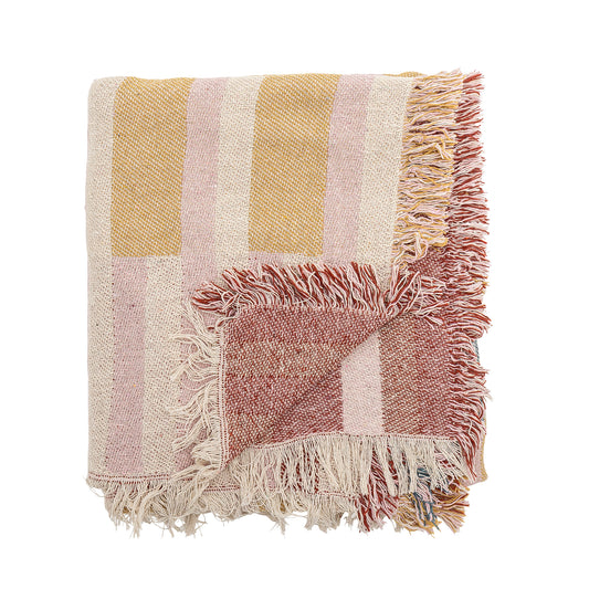 Lane Pink Recycled Cotton Throw
