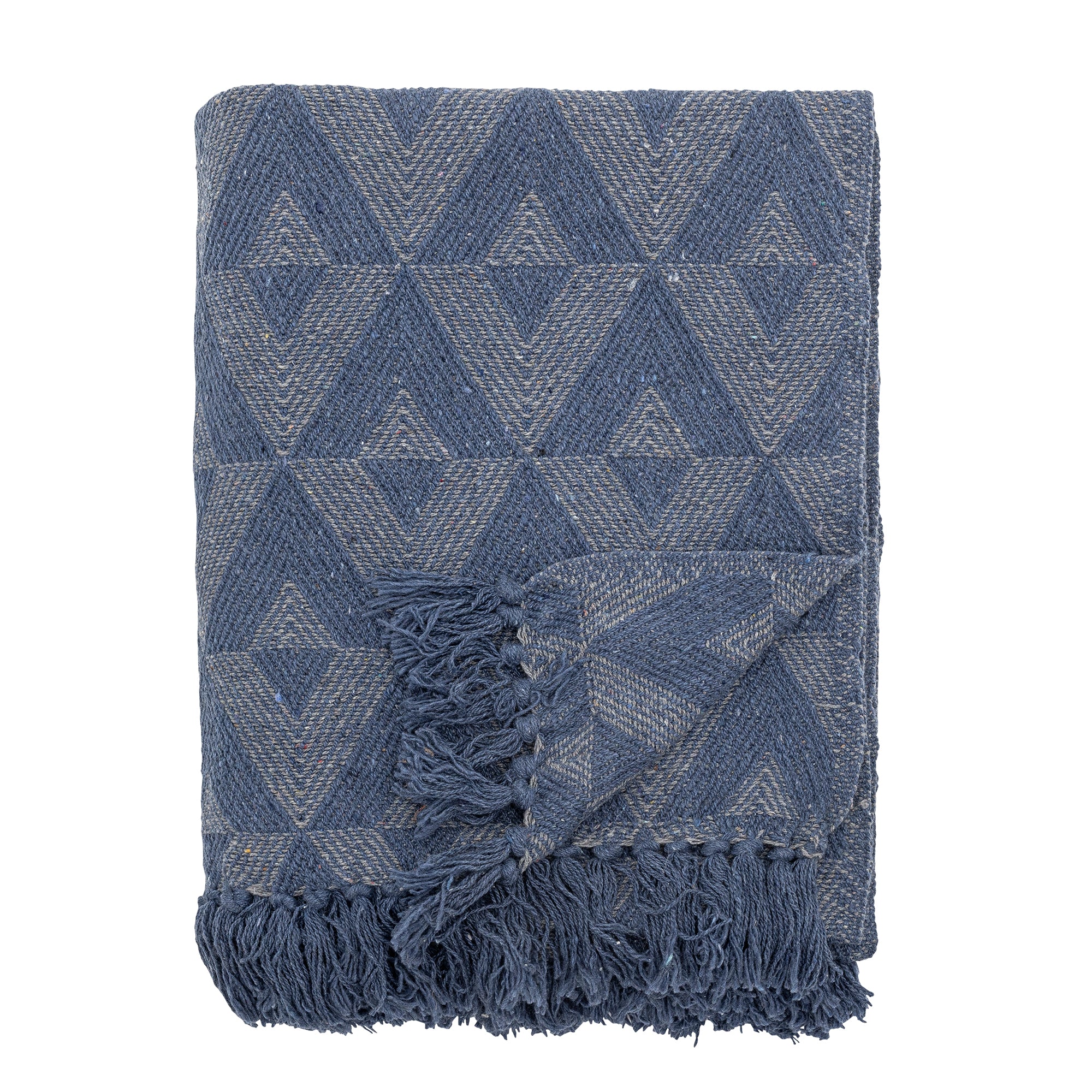 Udine Blue Recycled Cotton Throw