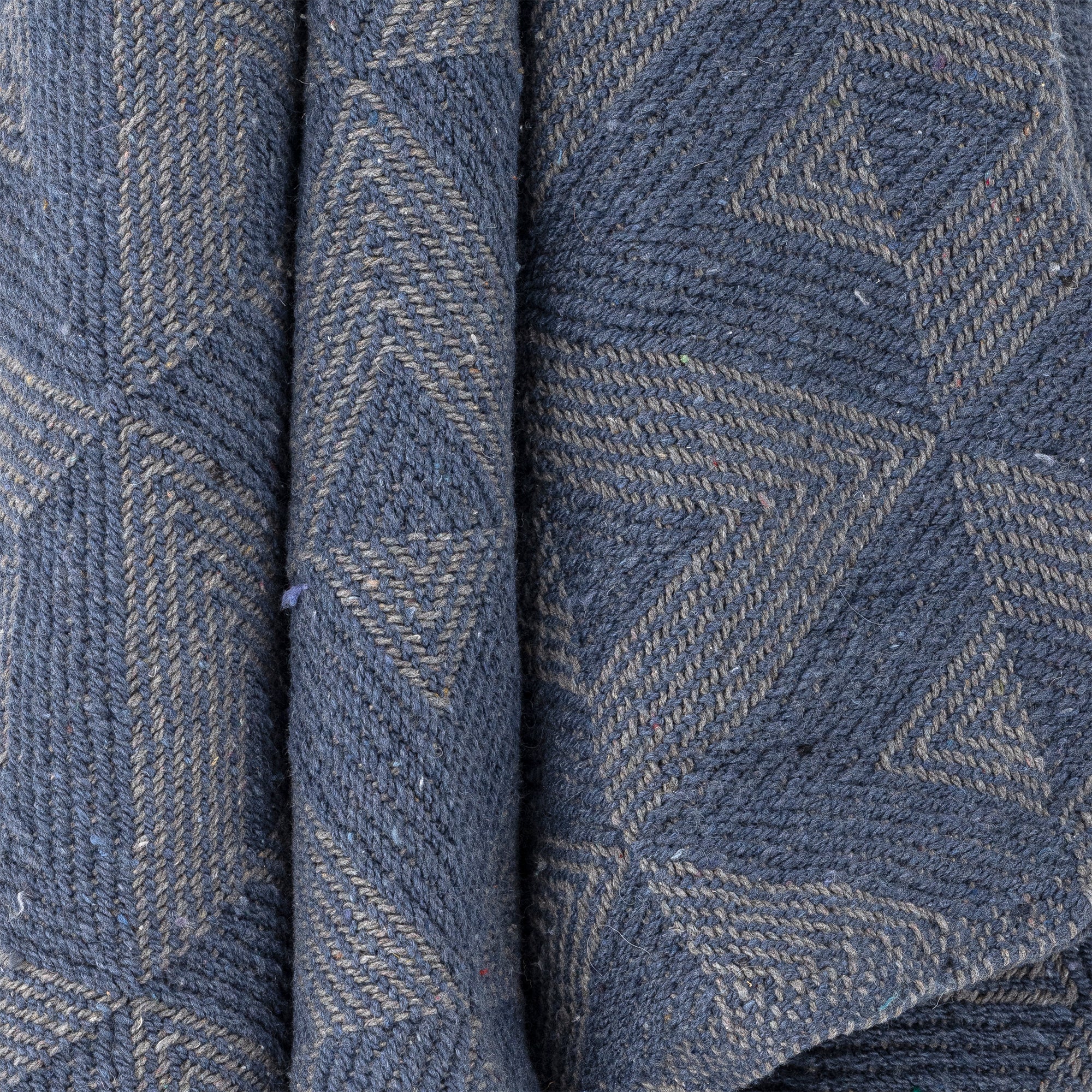 Udine Blue Recycled Cotton Throw