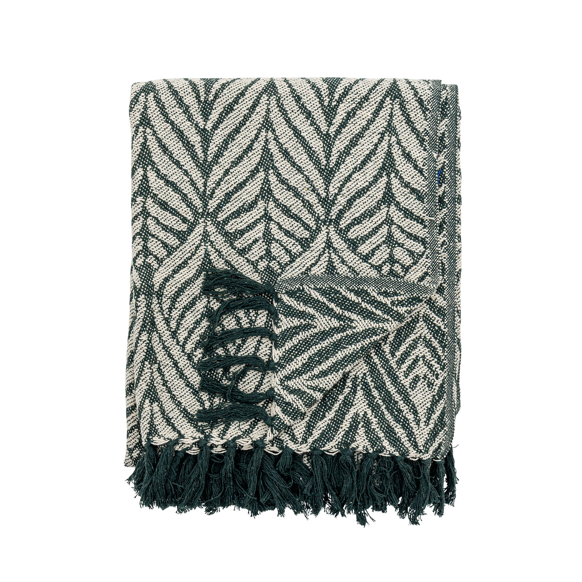 Recycled Cotton Throw - Ugento Green