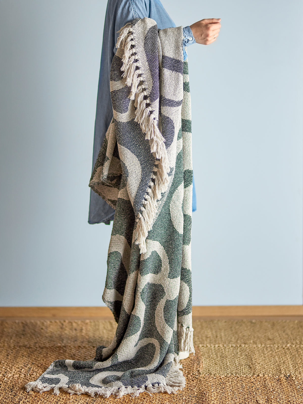 Salobre Black Recycleld Cotton  Throw