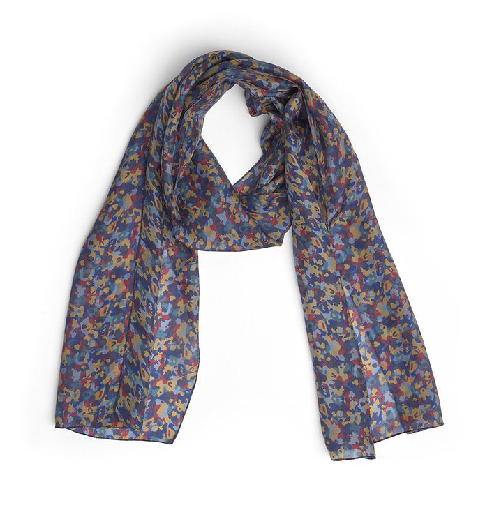 Silk Scarf - Dorval Blue