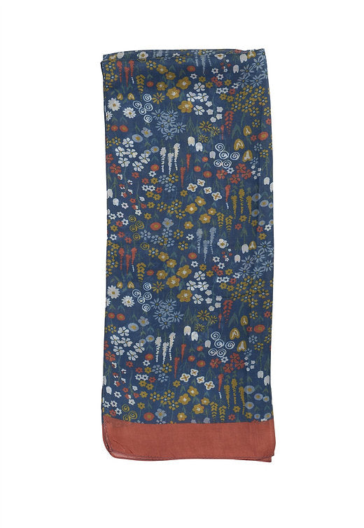 Silk Scarf - Eden Blue
