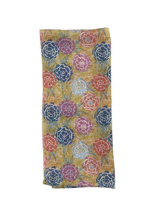 Silk Scarf - Bloom Mustard