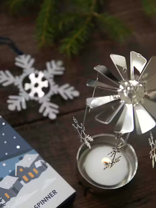 Snowfall Tealight Spinner