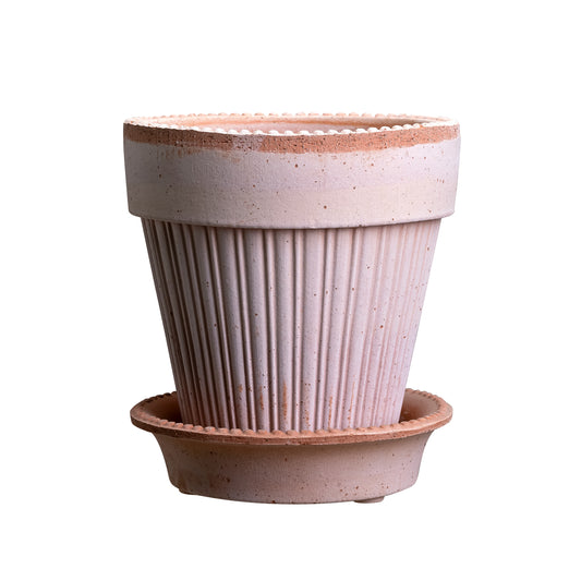 Bergs Potter - Simona Terracotta Pot and Saucer 14cm