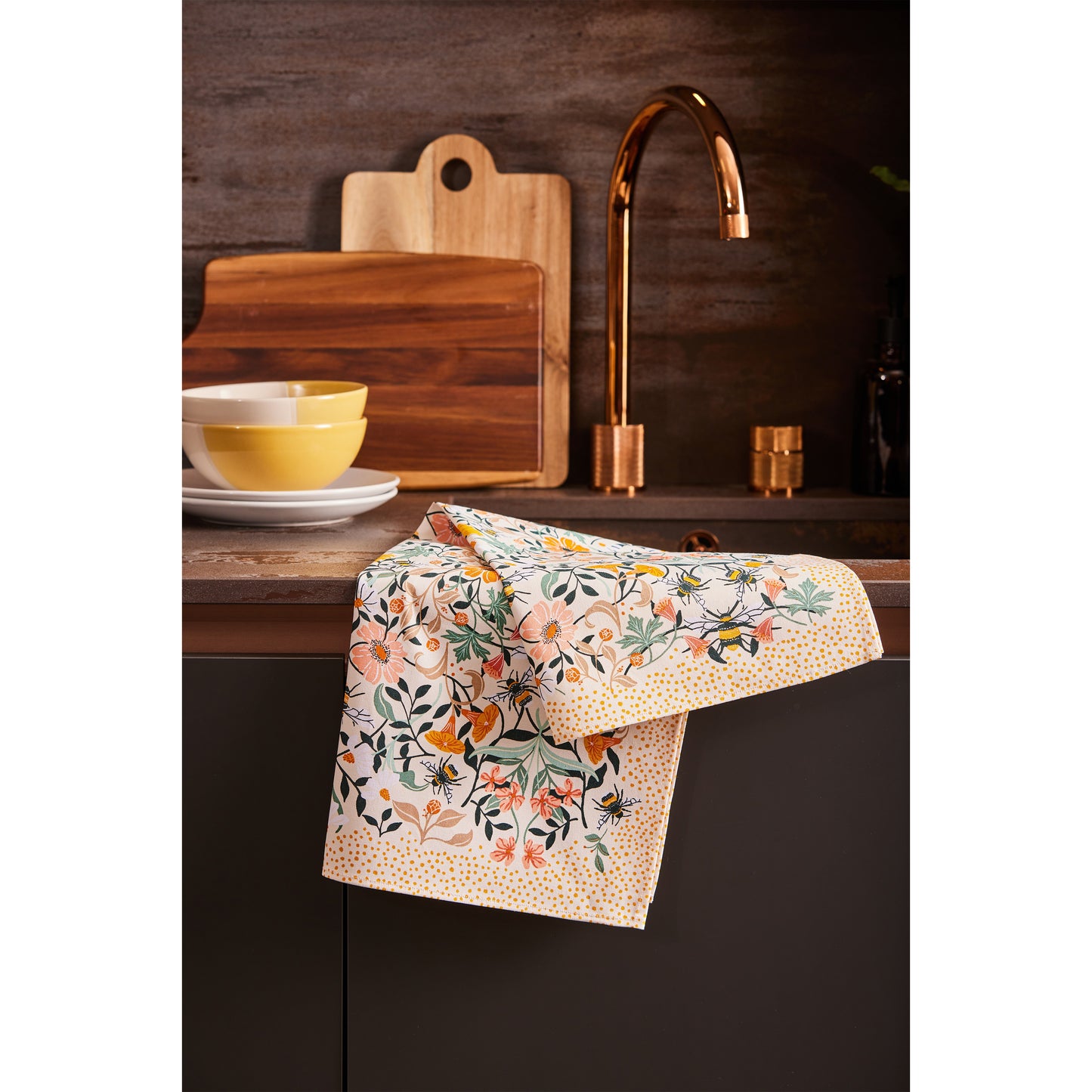 Cotton Tea Towel - Bee Bloom