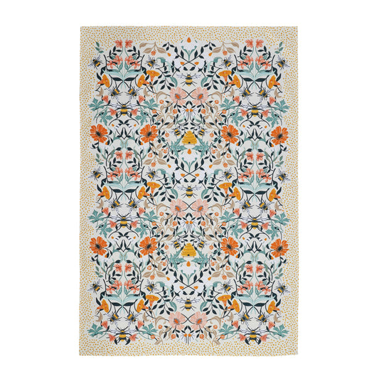 Cotton Tea Towel - Bee Bloom