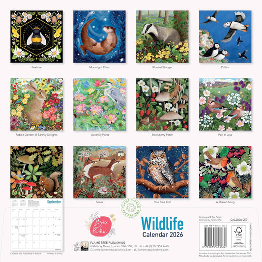 Bex Parkin: Wildlife Calendar 2026