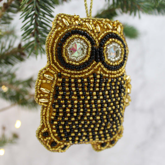 Embroidered & Beaded Animal Baubles