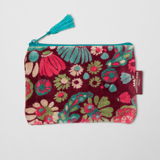 Small Velvet Pouch - Molly Burgundy