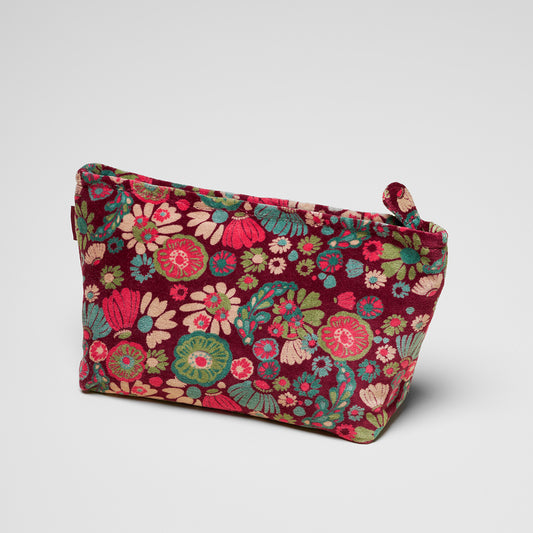 Velvet Washbag - Molly Burgundy