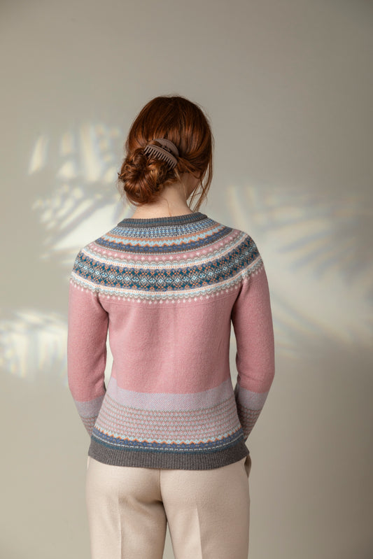 ERIBÉ Alpine Cardigan - Vintage Pink
