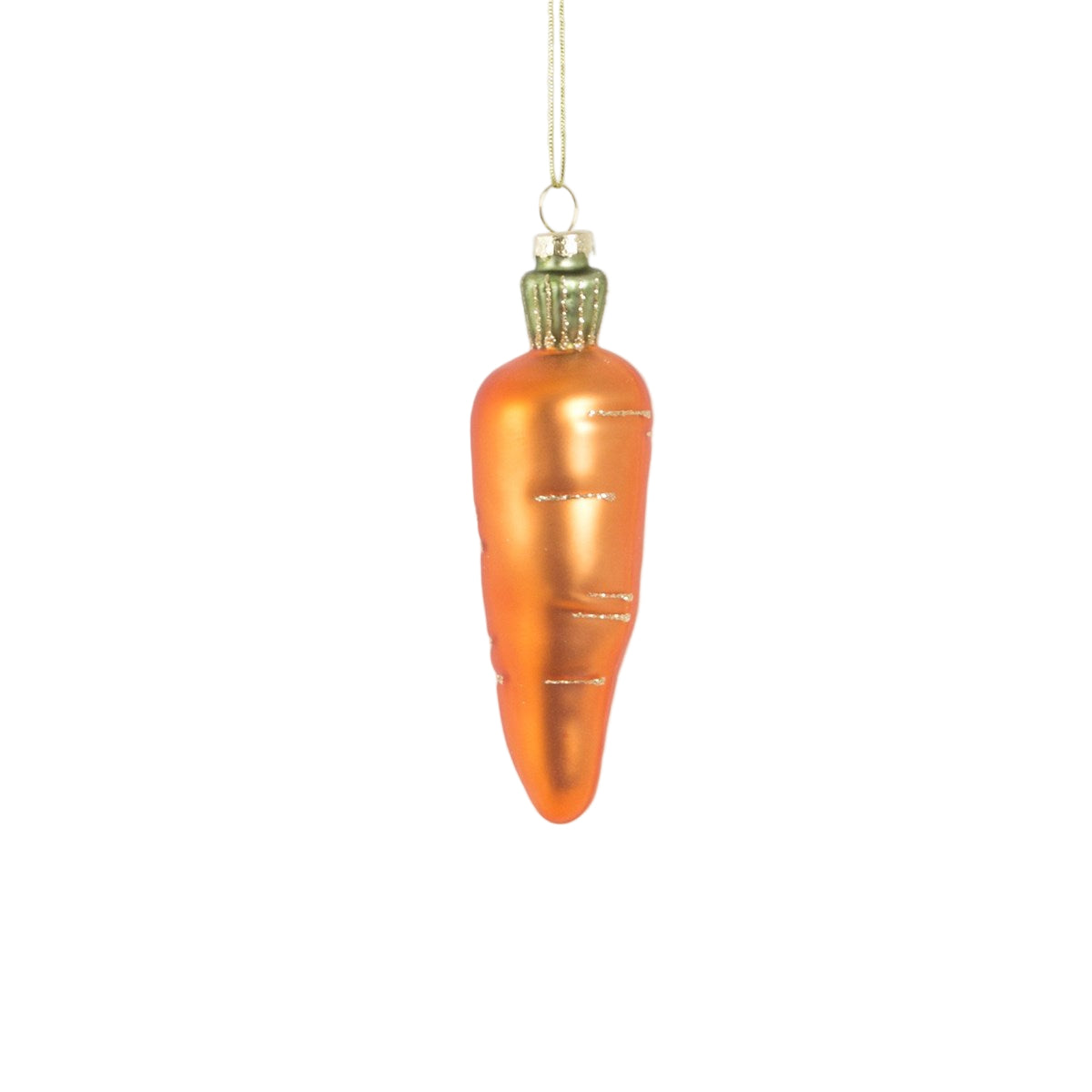 Decorative carrot ornament on a white background