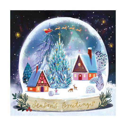 Winter Village Snow Globe Christmas Cards - Pack of 8