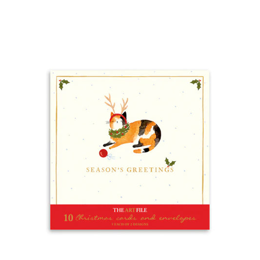 Christmas Cats Christmas Cards - Pack of 10