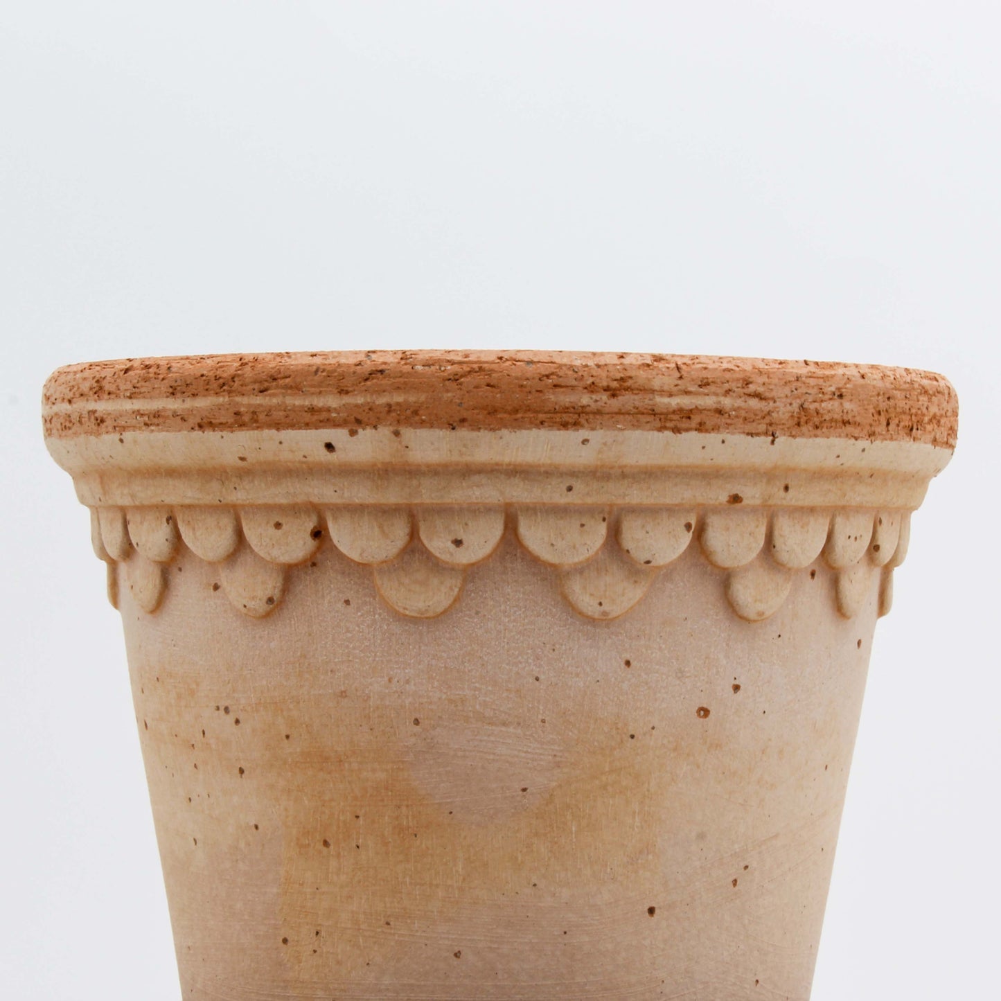 Copenhagen Terracotta Pot and Saucer - Raw Rosa 12cm